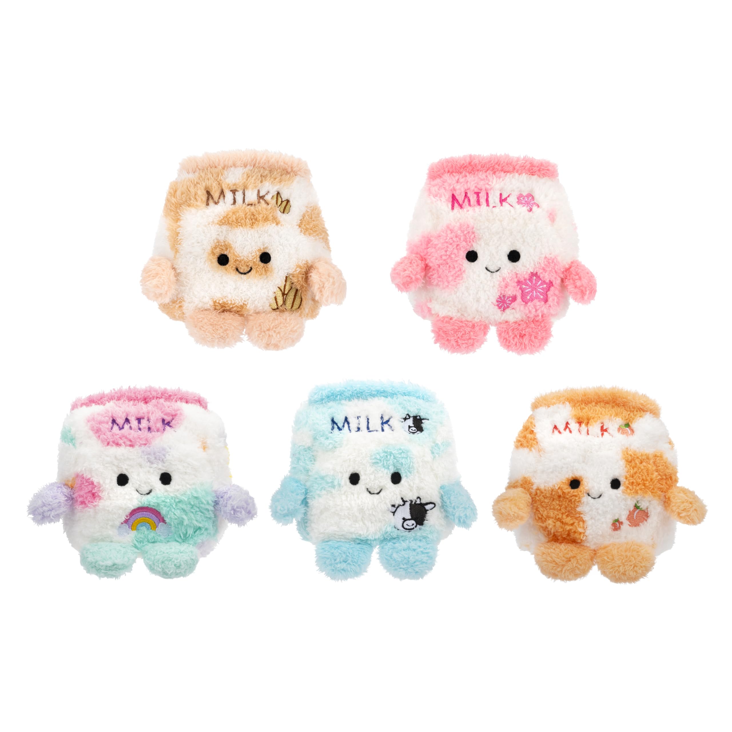 BumBumz MooBumz 5-Pack Plush Toys - 4.5 Inch Collectible Beanbag Plushies - Palmer, Charlotte, Oakley, Maximus, Sylvia