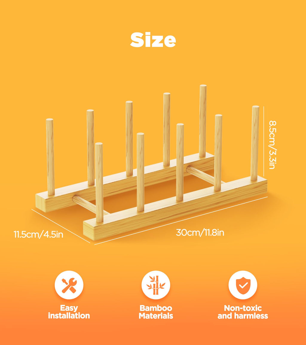 BusyePa 2-Pack 4-Slot Puzzle Display Stand – Vertical Storage Rack for Finished Jigsaw Puzzles, Books & Artwork (Natural Wood)