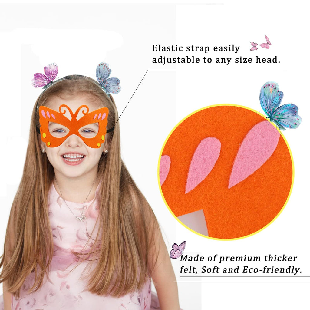 Butterfly Wings Costume Set for Girls – Fairy Dress-Up with Mask & Headband