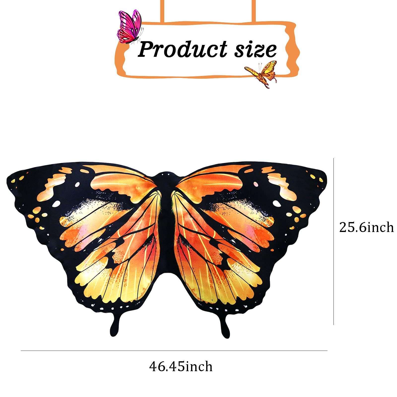 Butterfly Wings Costume Set for Girls – Fairy Dress-Up with Mask & Headband