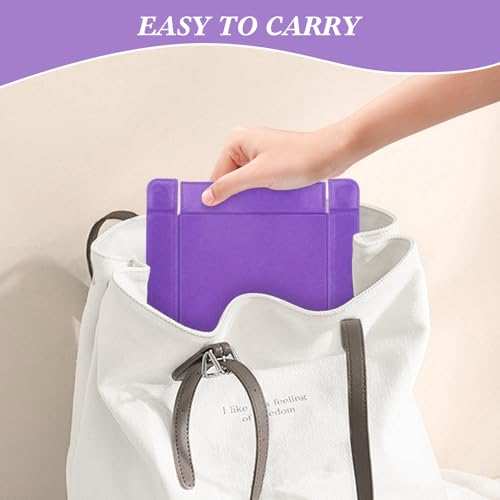 Buweeo Magnetic Folding Dice Tray – PU Leather with Purple Felt Lining, Portable for RPG Games