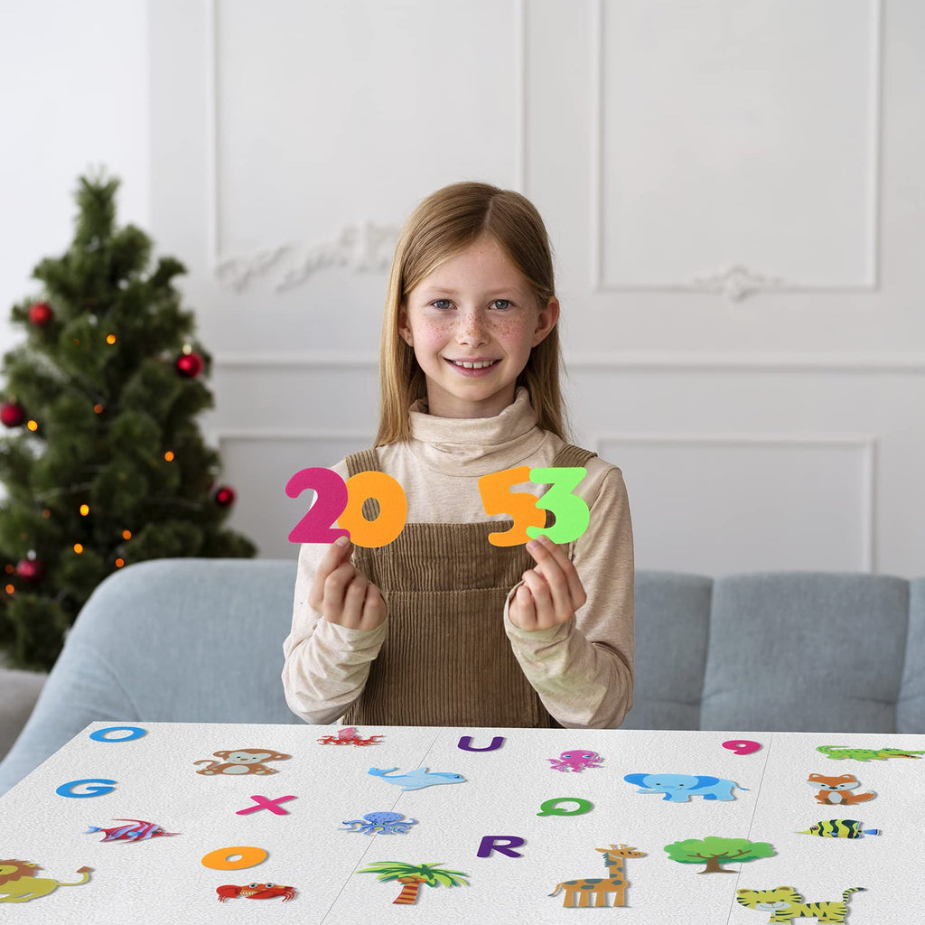 BXI 36-Piece Felt Letters and Numbers Set for Toddlers - Precut Educational Toy for Preschool Learning