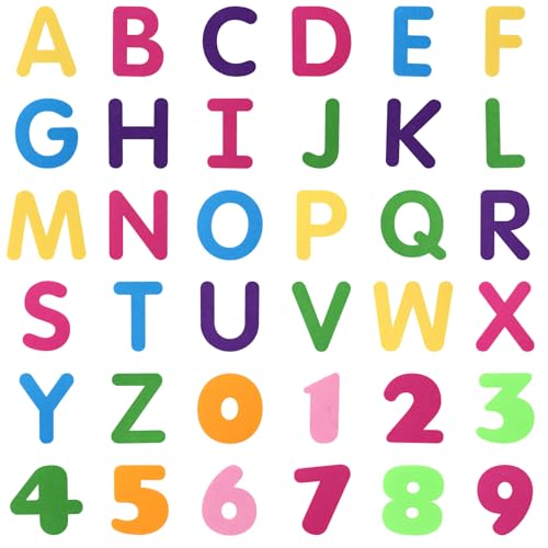 BXI 36-Piece Felt Letters and Numbers Set for Toddlers - Precut Educational Toy for Preschool Learning
