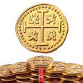 Byhoo 30-Piece Metal Pirate Gold Coin Set – Spanish Doubloon Replicas for Games and Cosplay