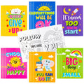 BZaber 24 Positive Affirmations Coloring Books – Inspirational DIY Color-In Pages for Kids, Back to School Gifts & Party Favors