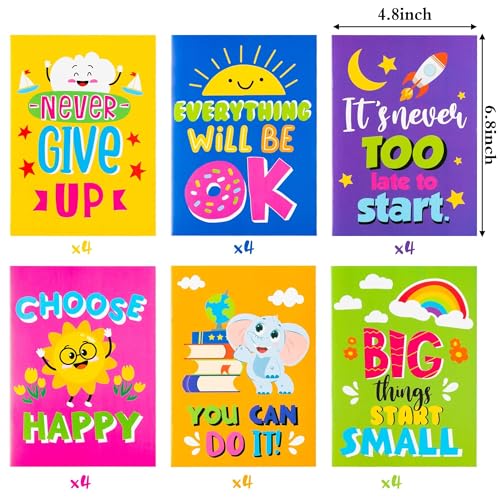 BZaber 24 Positive Affirmations Coloring Books – Inspirational DIY Color-In Pages for Kids, Back to School Gifts & Party Favors