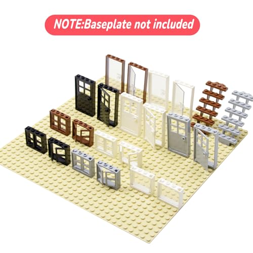 Cabeeskii 50-Piece Windows and Doors Building Block Set - Compatible with Major Brands