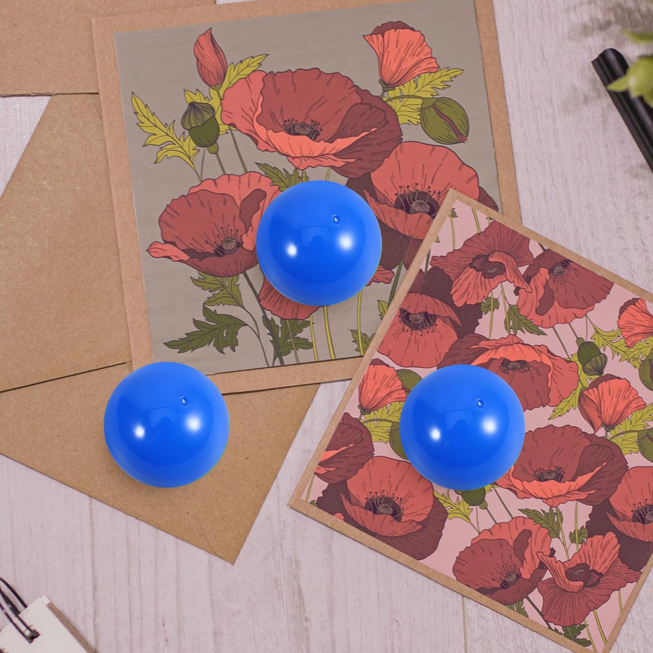 Cabilock 50-Piece Blue Plastic Bingo Balls - 3cm Openable Raffle Balls for Parties, Bingo, and Games