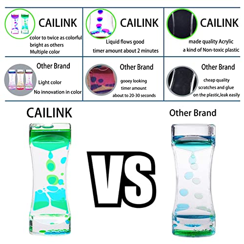 CAILINK Liquid Motion Bubbler Timer 2-Pack – Sensory Toys for Relaxation and Focus