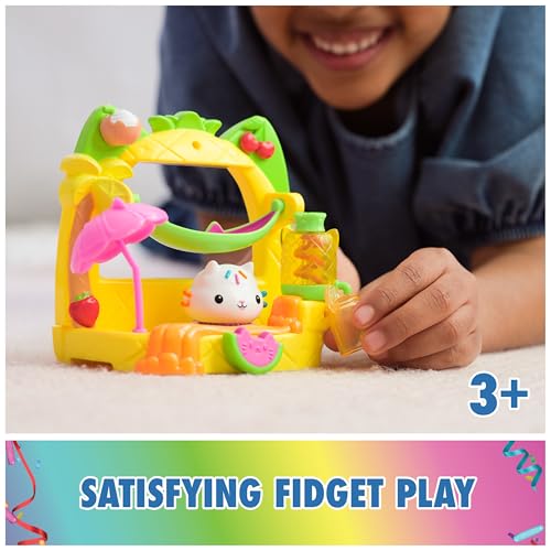 Cakey’s Fruit Smoothie Balcony Playset – 8-Piece Gabby's Dollhouse Toy with Surprise Mason Jar