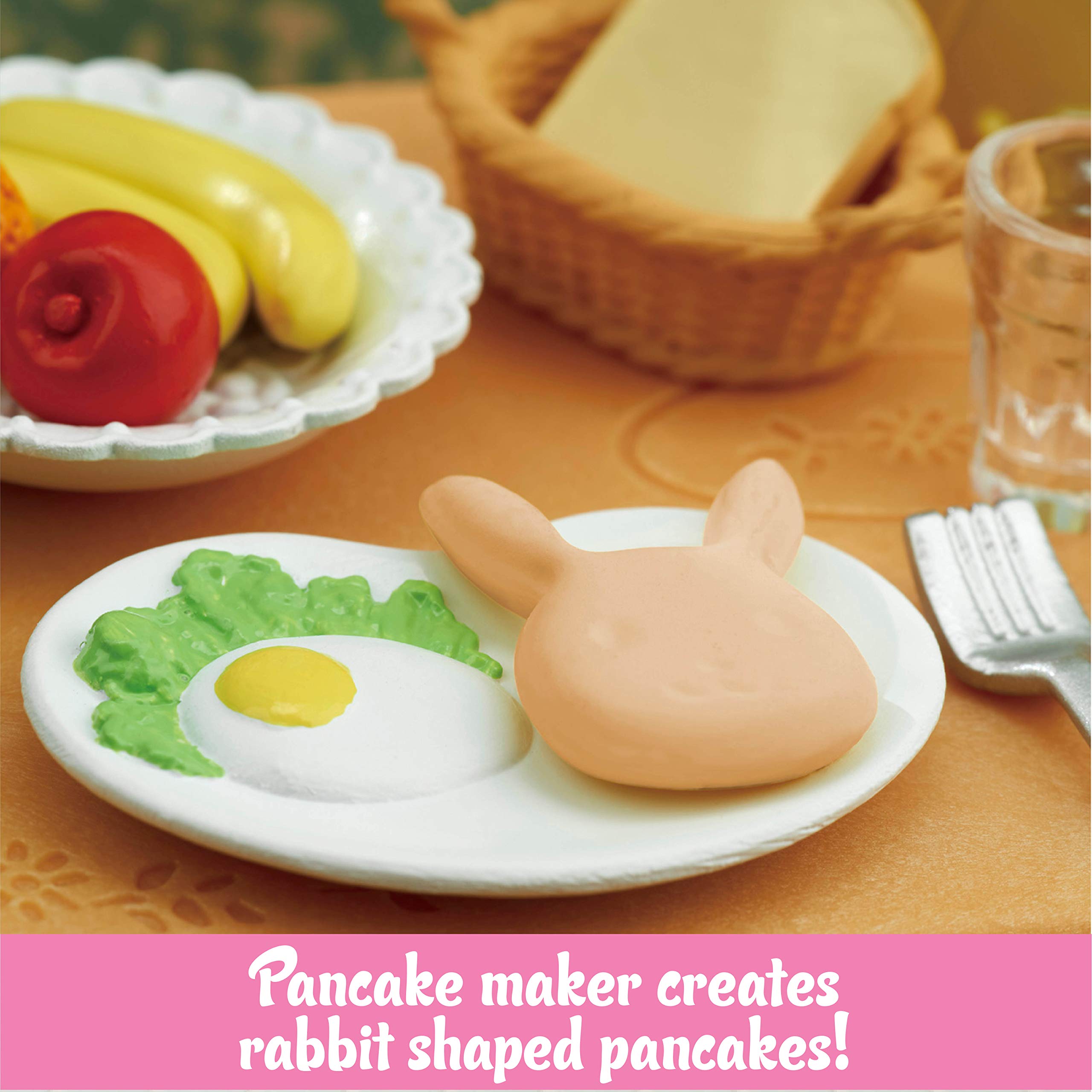 Calico Critters Breakfast Playset - Over 15 Miniature Kitchen Pieces with Working Toaster