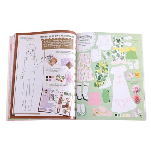 Callist Girls Sticker Dress-Up Book – 300+ Repositionable Stickers, 24 Characters, 11 Scenes, Fashion Activity & Coloring