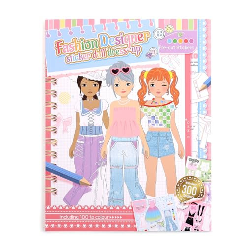 Callist Girls Sticker Dress-Up Book – 300+ Repositionable Stickers, 24 Characters, 11 Scenes, Fashion Activity & Coloring