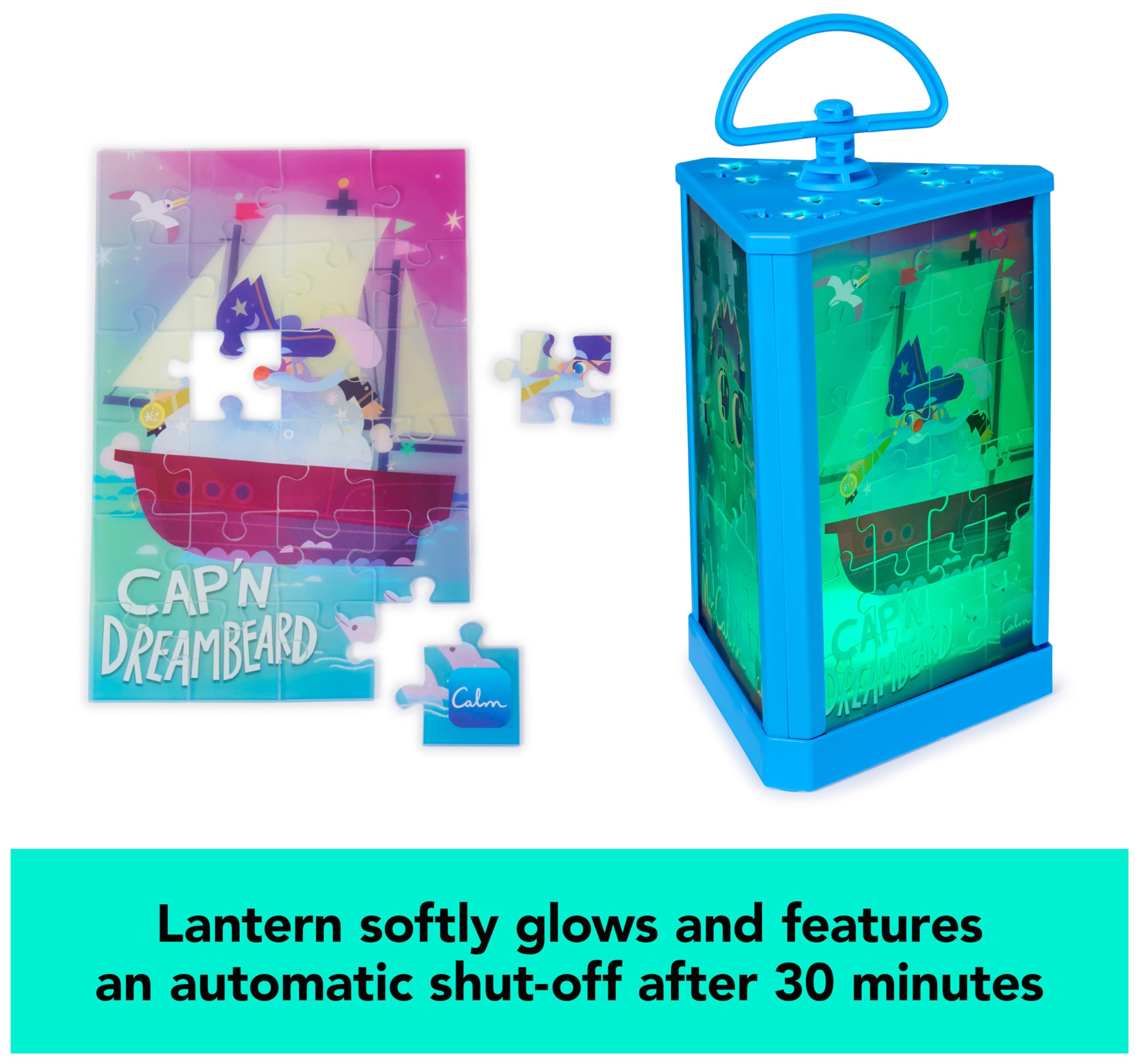 Calm App Glowing Lantern Puzzle: 3x24-Piece Jigsaw with 30-Day Subscription for Relaxation, Ages 5+