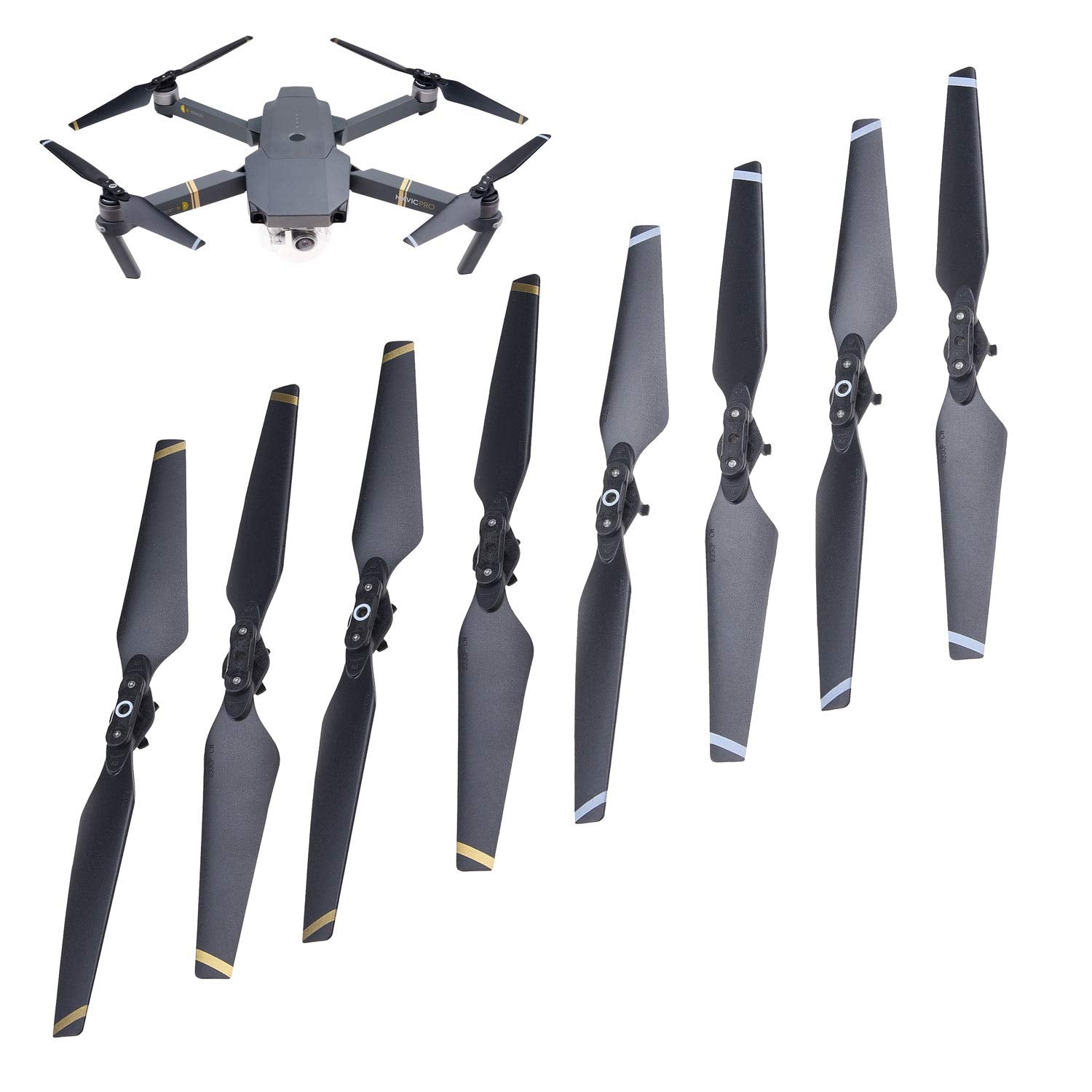 CamKix Propellers for DJI Mavic Pro – 8 Blades, Quick Release, Flight Tested