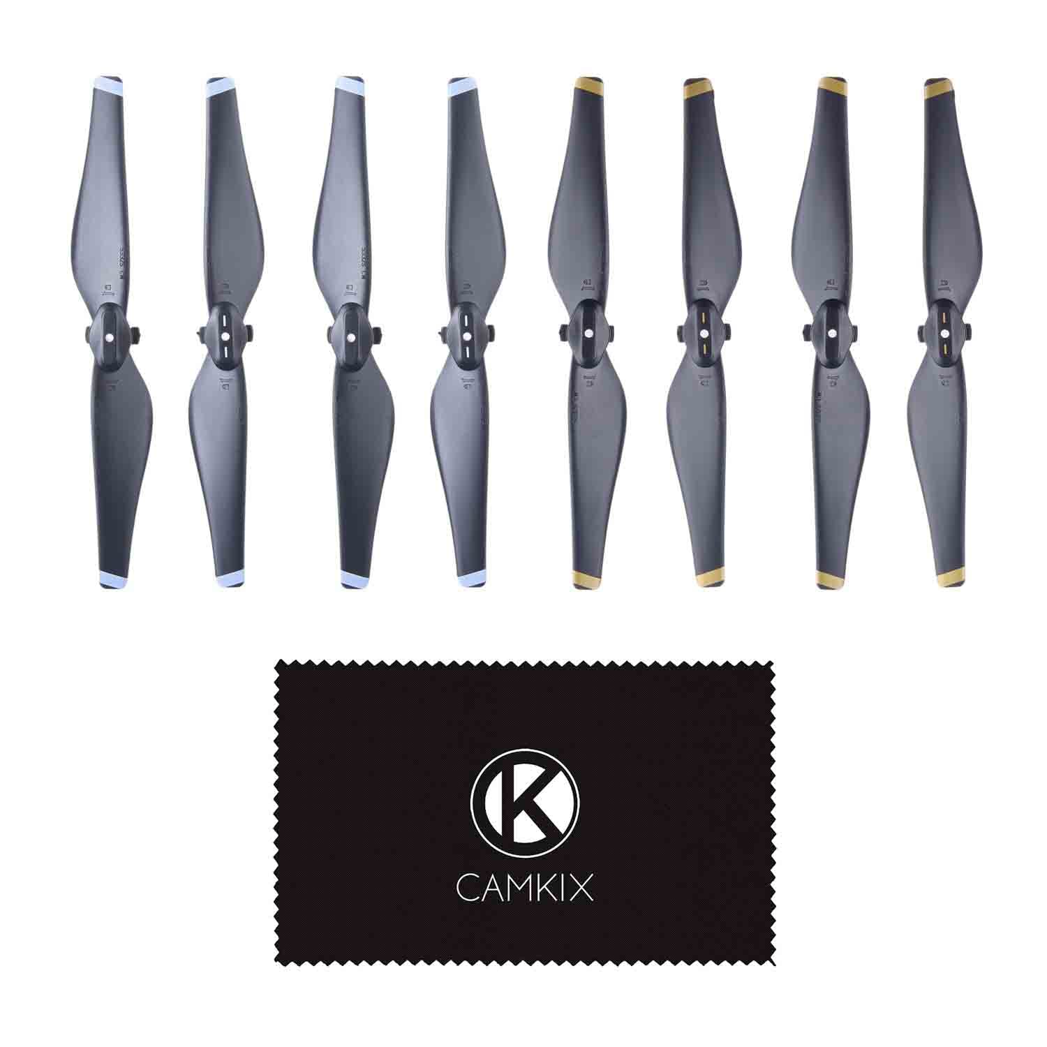 CamKix Replacement Propeller Kit for DJI Mavic Air – 2 Sets (8 Blades Each) – Black