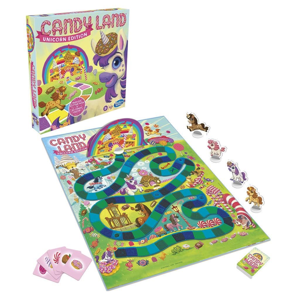 Candy Land Unicorn Edition: No-Reading Preschool Board Game for Ages 3+ (Amazon Exclusive)
