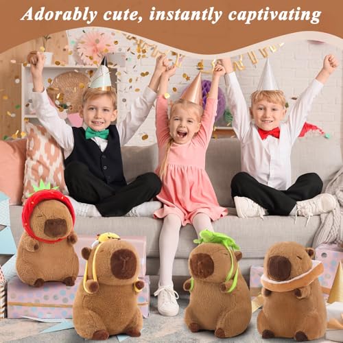 Capibara Plush with Removable Bee Backpack – 9 Inch Kawaii Stuffed Animal Toy