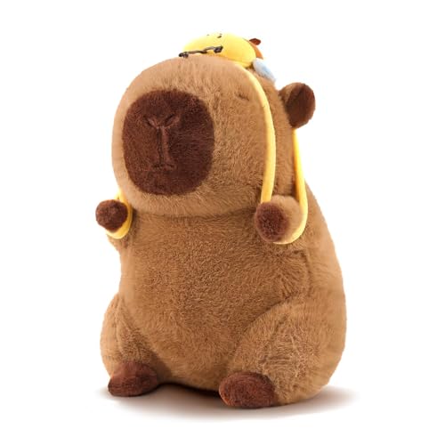 Capibara Plush with Removable Bee Backpack – 9 Inch Kawaii Stuffed Animal Toy