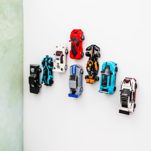 Capricorn Goods Wall Mount Hooks for Speed Champions 8-Wide Cars – 12 Pack, Black, 3D Printed UK