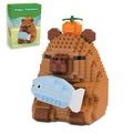 Capybara Mini Building Blocks – Capybara Riding a Pig Micro Blocks Set for Kids 8+ & Adults