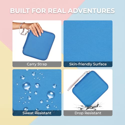 Card Holder for Yoto Cards – 96 Pocket Portable Organizer with Zipper (Blue)