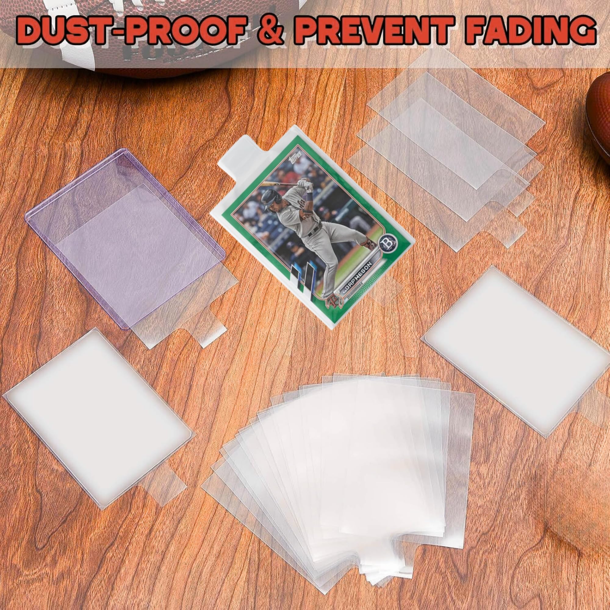 Cardboard Gold 2-Mil Tabbed Sleeves 100-Pack for Card Grading