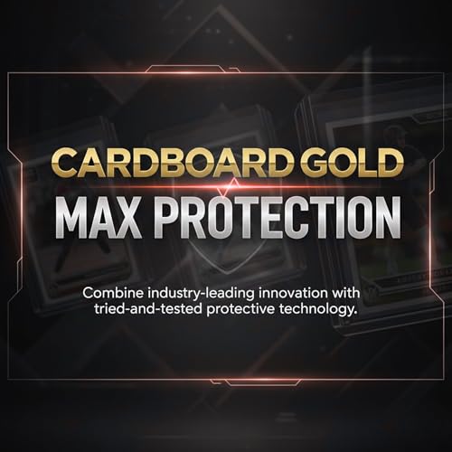 Cardboard Gold Toploader Sleeves - 50 Pack Resealable 75pt-140pt Acid-Free Clear Polypropylene Sleeves for Card Protection