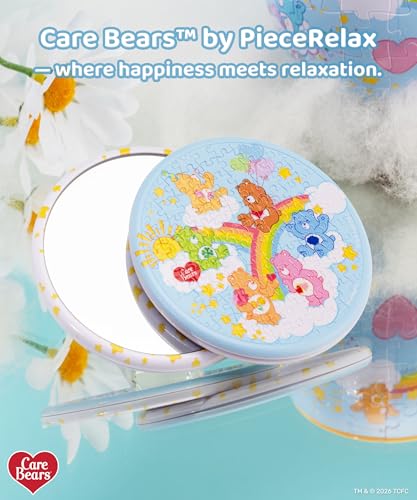 Care Bears 68-Piece Puzzle Mirror by PieceRelax – Bearadise Design, Double-Sided, Plastic Interlocking Pieces
