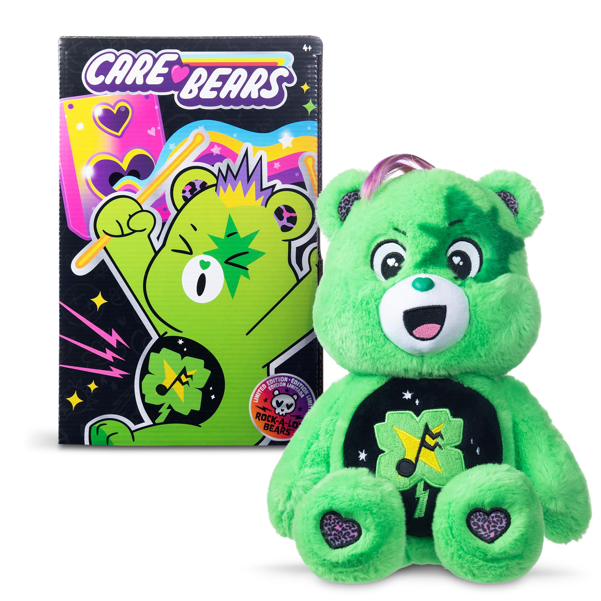 Care Bears Rock-a-Lot Good Luck Bear 14" Plush - Amazon Exclusive Collectible