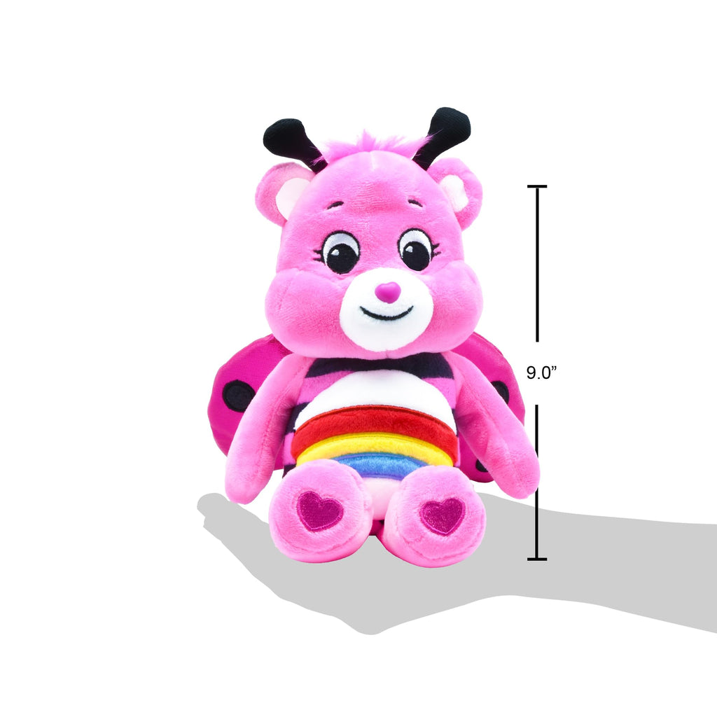 Care Bears Spring Cheer Bear Ladybug Plush - 9 Inch Soft Toy for Ages 4+