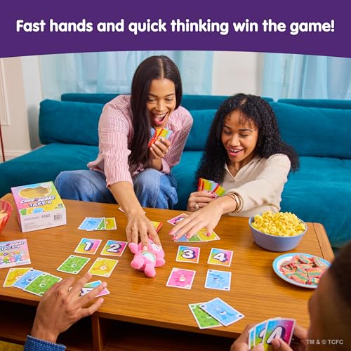 Care Bears Take 4 Card Game with Exclusive Cheer Bear Plush – Fast Family Game for Kids