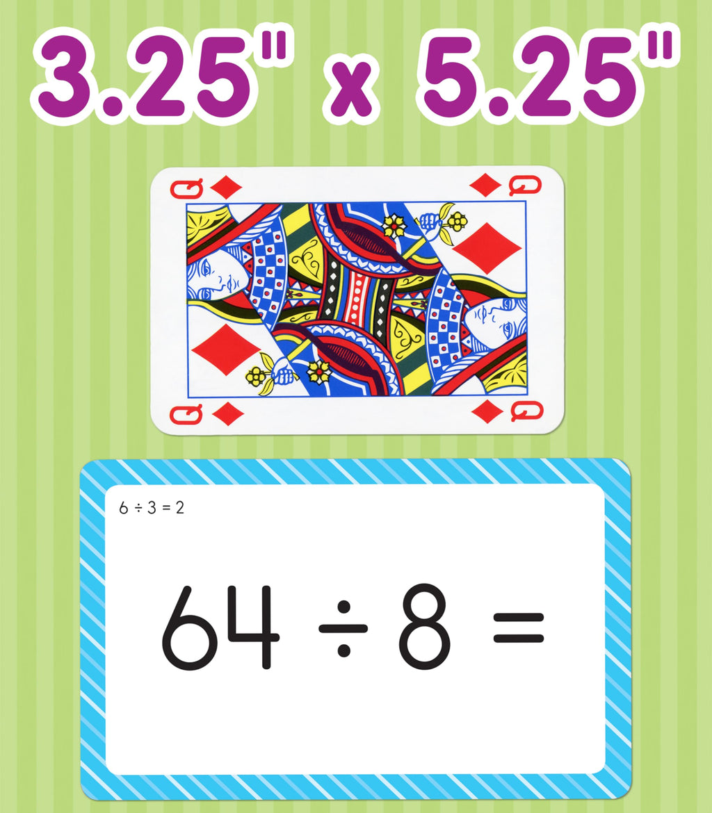Carson Dellosa 3-Pack Math Flash Cards: Multiplication, Division & Fractions for Grades 3-5