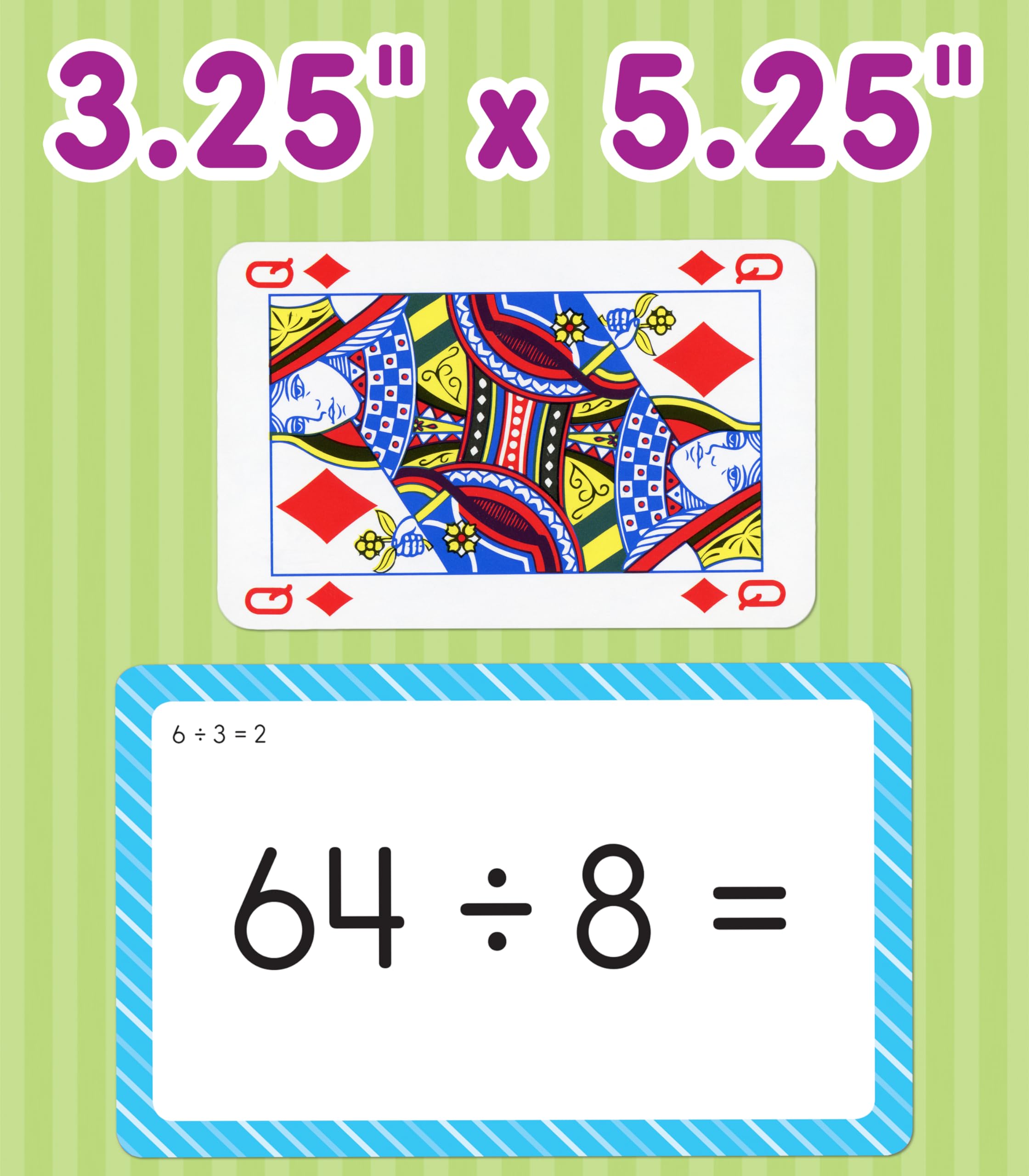 Carson Dellosa 3-Pack Math Flash Cards: Multiplication, Division & Fractions for Grades 3-5