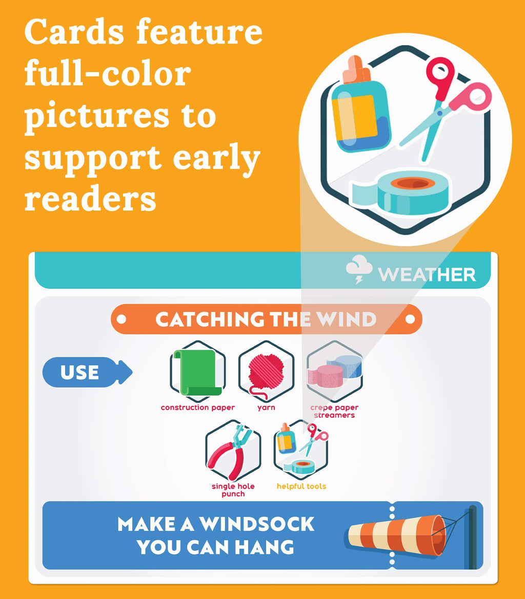 Carson Dellosa STEM Challenges Jr. Learning Cards – 30 Science Activities for Kids Ages 5-7