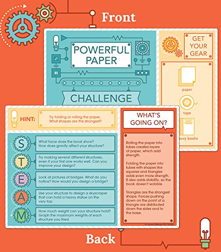 Carson Dellosa STEM Challenges Learning Cards for Kids Ages 7-10: 30 Hands-On Physical, Life, Earth & Space Science Activities