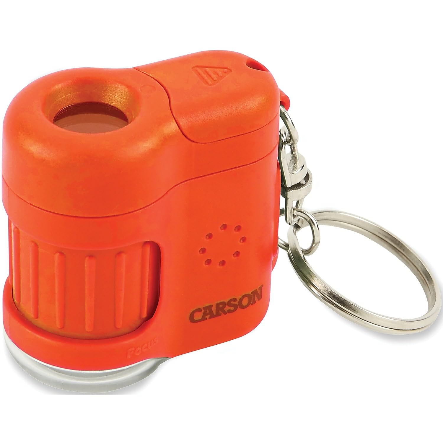 Carson MicroMini 20x Lighted Pocket Microscope with UV & LED Flashlight, Orange (MM-280O)