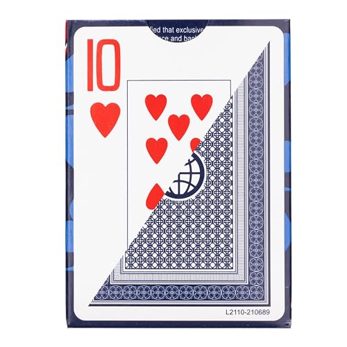 Cartamundi Jumbo Index Playing Cards 12 Pack – Red and Blue Casino Quality Bulk Decks
