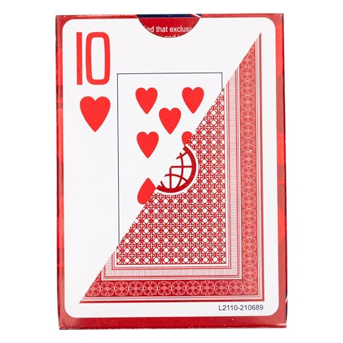 Cartamundi Jumbo Index Playing Cards 12 Pack – Red and Blue Casino Quality Bulk Decks