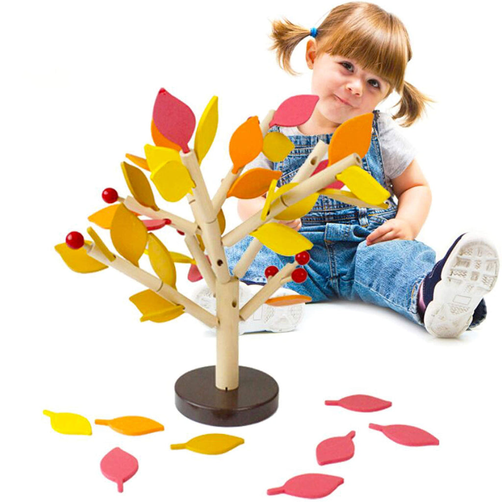 Carykon Wooden Tree Building Blocks - DIY Assembling Puzzle for Kids 3+ - Educational Toy & Home Decoration