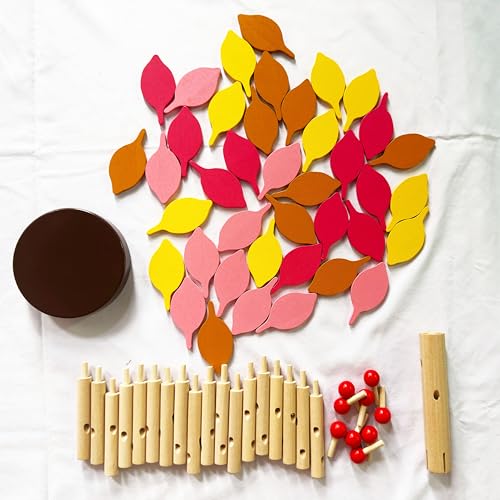 Carykon Wooden Tree Building Blocks - DIY Assembling Puzzle for Kids 3+ - Educational Toy & Home Decoration