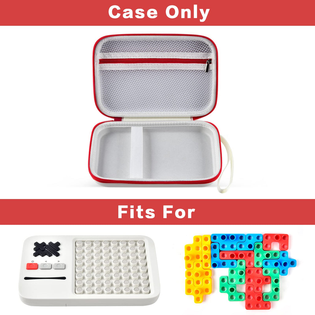 casmilee White Carrying Case for GiiKER Super Blocks and Super Slide Puzzle Games - Storage Organizer