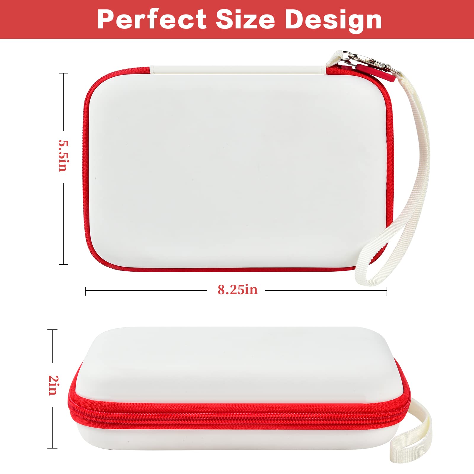 casmilee White Carrying Case for GiiKER Super Blocks and Super Slide Puzzle Games - Storage Organizer