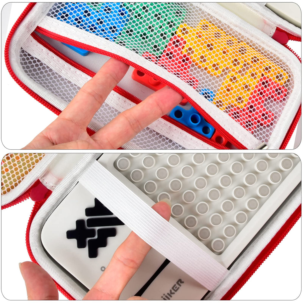 casmilee White Carrying Case for GiiKER Super Blocks and Super Slide Puzzle Games - Storage Organizer