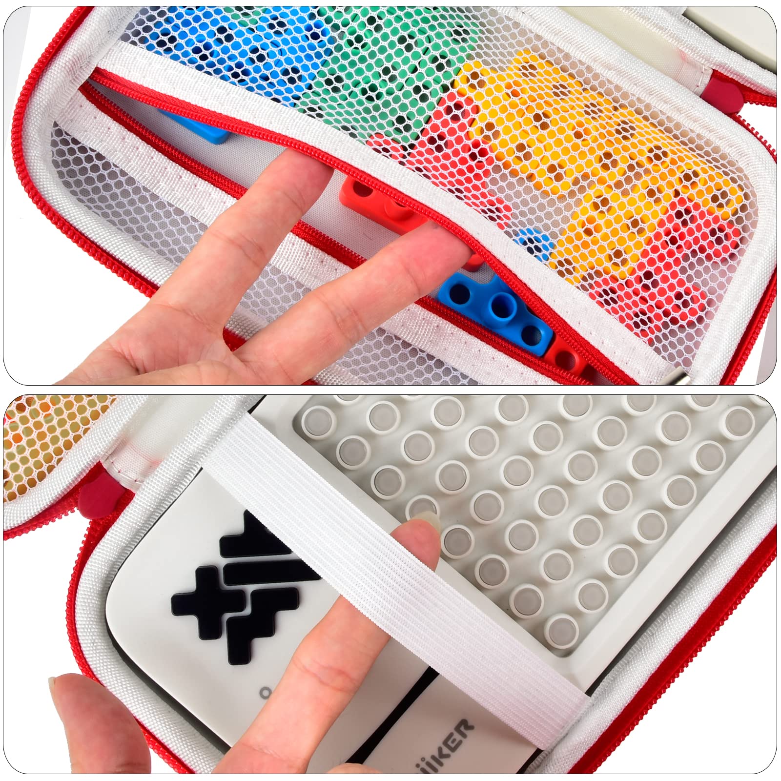 casmilee White Carrying Case for GiiKER Super Blocks and Super Slide Puzzle Games - Storage Organizer