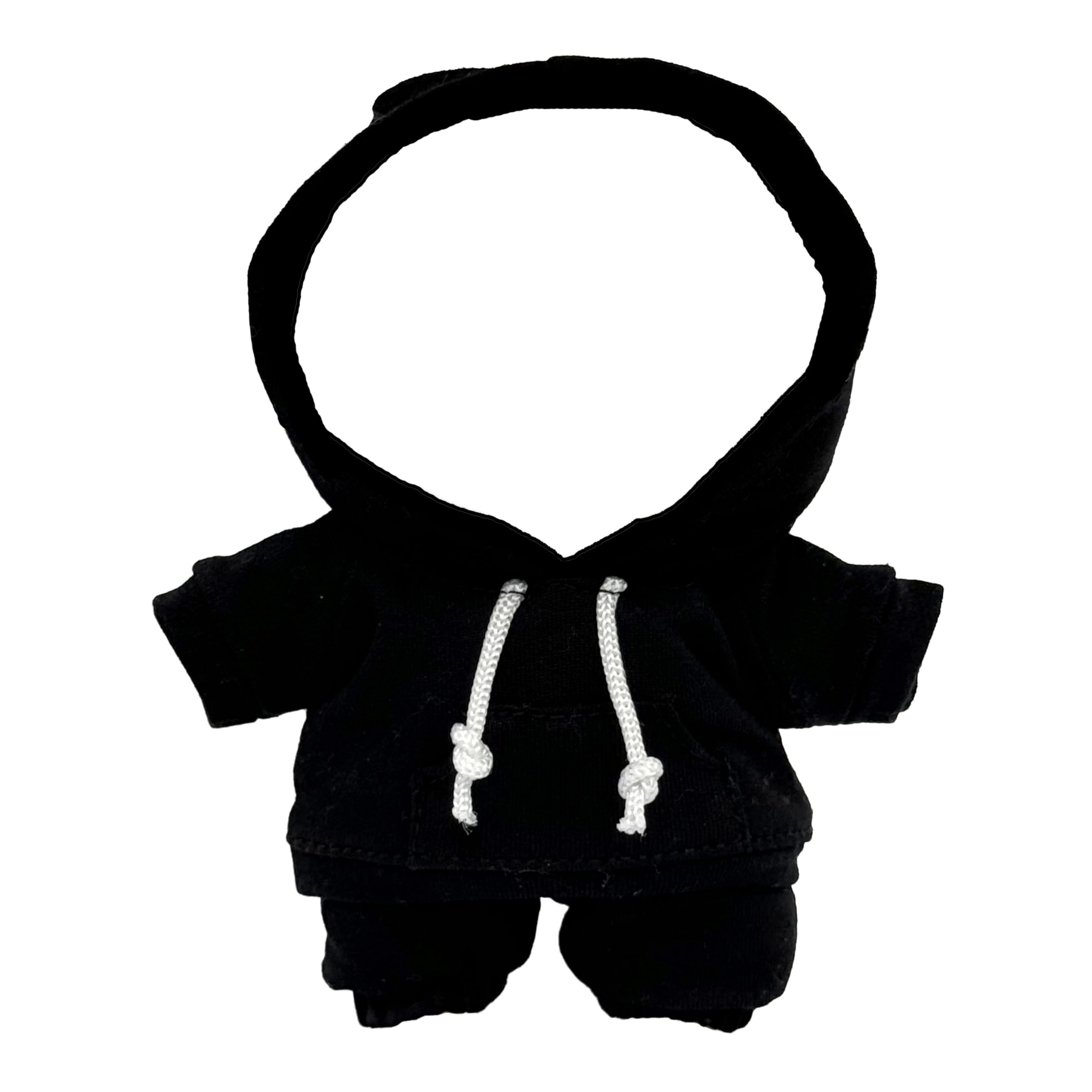 Casual Hoodie and Pants Outfit Set for 15/17cm LABUBU Doll – Black Set