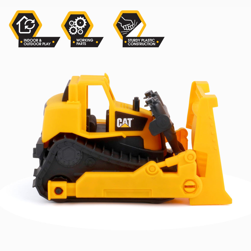 Cat Construction Fleet 10” Bulldozer – Working Blade, Free-Rolling Wheels, Ages 2+
