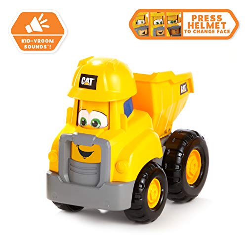 CAT Construction Pals Dump Truck – Interactive Preschool Toy with Animated Face and Kid-Vroom Sounds for Ages 2+