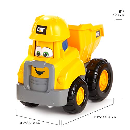 CAT Construction Pals Dump Truck – Interactive Preschool Toy with Animated Face and Kid-Vroom Sounds for Ages 2+