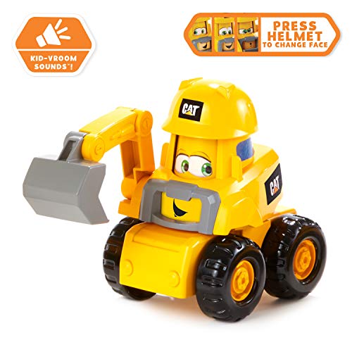 CAT Junior Crew Construction Pals Excavator Toy with Sounds and Animated Face for Ages 2+